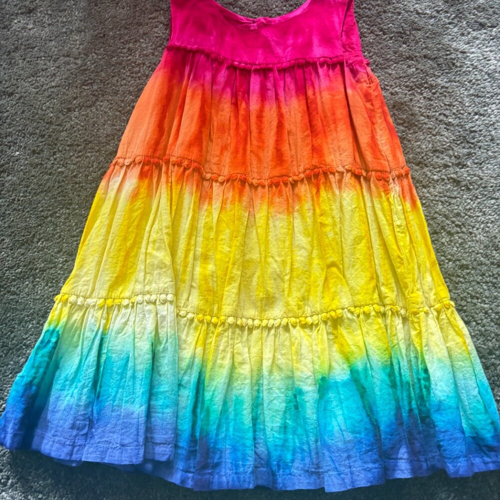 Girls Rainbow Summer Dress Size: 4T